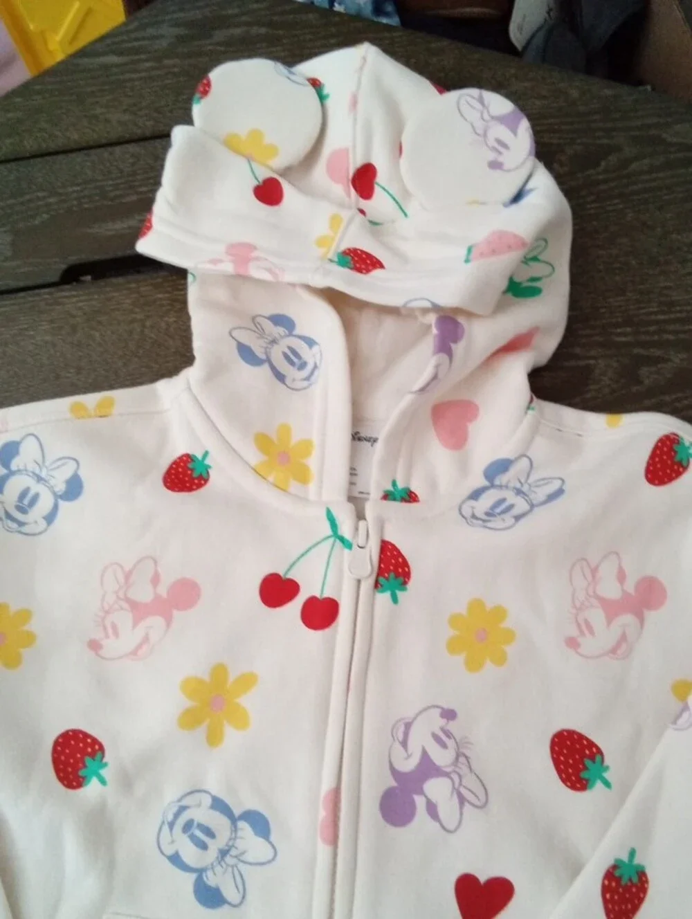 Baby Gap Disney Minnie Mouse Girls Fleece Zip Hoodie Size 4 Years NWT